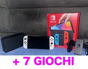 Nintendo Switch OLED + 7 GIOCHI (GTA, Hogwarts Legacy, Animal Crossing, Pokemon) - Foto 1 di 16