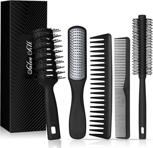Hair Brush for Men, 5 Piece Men'S Hair Brush and Styling Comb Set - Professio... - Picture 1 of 12