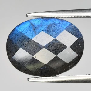 💎 6,75ct 13,7x10,3mm Oval Natur Regenbogen mit Glanz Labradorit - Afrika Edelstein - Bild 1 von 4