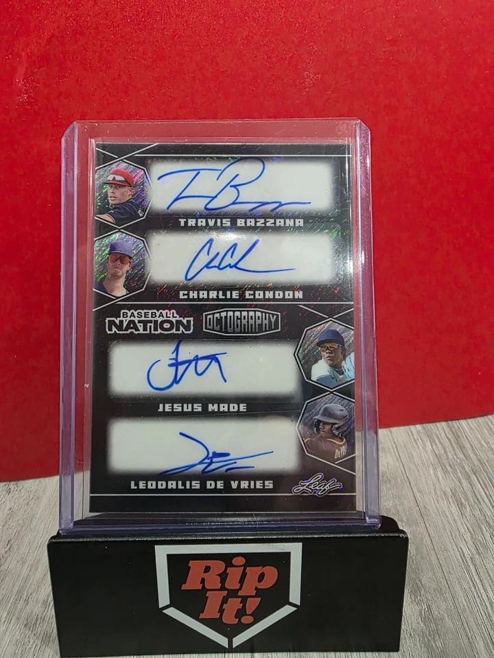 2025 Leaf Octography 8× Auto – Top Prospects #1,3,4,17,35,37,61 + 10th Pick! 1/1 - Image 1 of 2