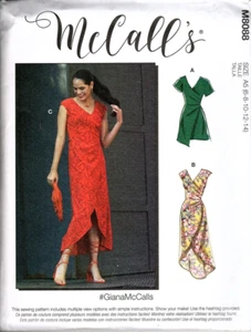 McCall's M8088 Misses 6 to 14 Mini and Maxi Dresses Uncut Sewing Pattern - Picture 1 of 2