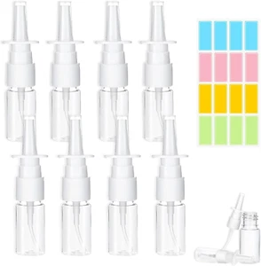 8 Stück Nasenspray Flasche Leer, 20ml Nasen Sprühflaschen Nachfüllbare Zerstäube - Bild 1 von 7