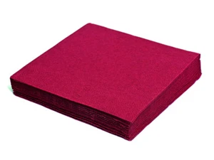 250 Servietten Cocktailservietten bordeaux 24x24cm 2 lagig 1/4 Falz (24142-9) - Bild 1 von 2