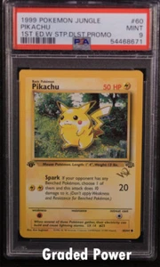 Promo Pikachu Jungle 1st Ed. W Stamp PSA 9 (8671) 60/64 Pokemon  - Imagen 1 de 1