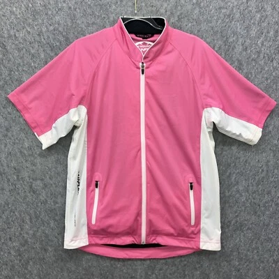 Sun Mountain Rainflex Zip Up Golf Jacket Womens L Pink Waterproof Stretch - Image 1 of 4