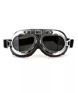 CRG Vintage Bike Aviator Pilot Motorcycle Cruiser Scooter Goggles - Picture 1 of 7