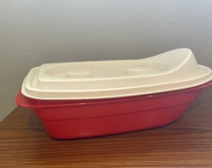 Vintage Tupperware Tuppertoys Plastic Red Boat - Rare - No Figures - 1732-4 - Picture 1 of 6