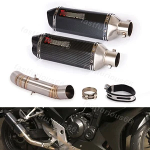 Puntas silenciadoras de tubo de enlace medio sistema de escape para Honda CBR500R CB500F CB500X 17-25 - Imagen 1 de 14