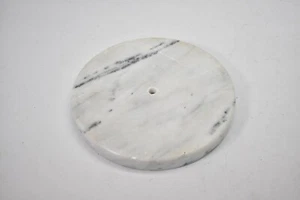 14lb Marble Base Replacement Mosaic Tile w Center Hole White/Black 12" Dia - Picture 1 of 5