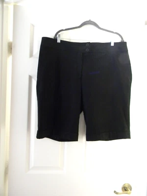 Dalia Collection Women Black Bermuda Shorts Size 18, Cuffed Hem, 2 Slash Pockets - Image 1 of 4