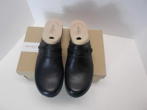 New in Box Clarks Leisa Clover Black Slide Women's 12 N Narrow - Picture 1 of 5