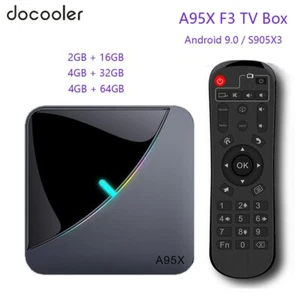 A95X F3 RGB Light TB Box Amlogic S905X3 Android 9.0 TV BOX 4GB RAM 32/64GB ROM - Picture 1 of 7