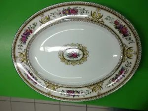 Wedgwood Columbia W 595 W595 Speiseplatte Platte oval ca. 35,7x28cm Zustand TOP! - Bild 1 von 3