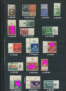 DR ex 486 - 881 Randmarken, Ecken, gestempelt; bitte auswaehlen #g046 - Bild 1 von 17