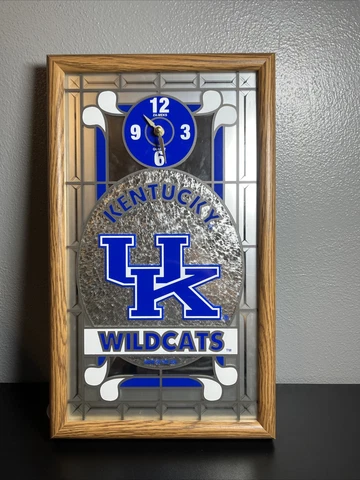 Vintage University Of Kentucky UK Wildcats Wood Mirror Wall Clock Cover