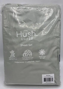 Hush Iced 2.0 Twin Sheet Set Cooling 4 Piece Sheet Set in Mist Green Iced Bamb - Picture 1 of 2