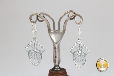 Ohrring Sterlingsilber Strass Schmuck Ohrschmuck Vintage Damen Geschenk - Bild 1 von 4
