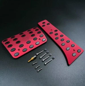 Red Pedal Covers Set Pedal Pads fit W223 Mercedes S Class 2020+ E214 GLC EQE EQS - Picture 1 of 7