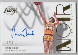 2022-23 Panini Noir Lakers Jerry West Shadow Signatures Gold Auto On Card 19/25 - Picture 1 of 2