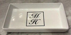 Bandeja fregadero de porcelana de cerámica blanca Murchison-Humes carrito para jabón y loción - Imagen 1 de 2
