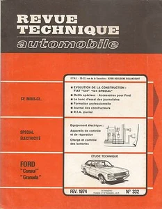 REVUE TECHNIQUE AUTOMOBILE 332 RTA 1974 FORD CONSUL GRANADA FIAT 124 124 SPECIAL - Bild 1 von 1