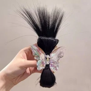 Woman Fake Hair Clip Handmade Clamping and Contracting Beautiful Wig Clip - Picture 1 of 9