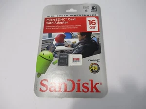 SanDisk 16GB Micro SDHC Class 10 Memory Card Full HD Video G1 - Picture 1 of 5
