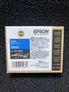 Genuine Epson SC-P800 Cyan Ink Cartridge T8502 Date: October 2024 - Picture 1 of 3