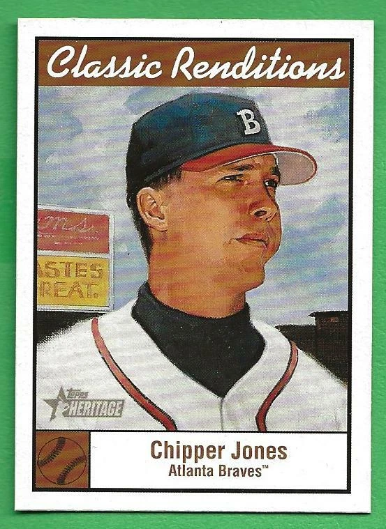 2001 Topps Heritage Chipper Jones # CR-5 Classic Renditions - Braves - Image 1 of 1