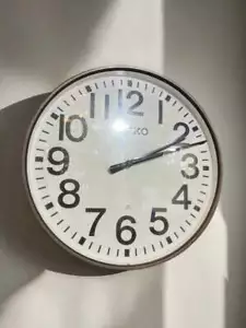 Large Seiko Japanese Train Station Clock 70 Cm X 10cm - Picture 1 of 9