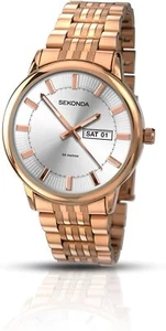 Sekonda Men's Fashion Designer Rose Gold Bracelet Watch 1185 - Picture 1 of 2