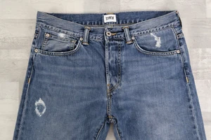 Pantalones de mezclilla para hombre EDWIN ED80 ajustados cónicos azules desgastados W30 W31 L34 - Imagen 1 de 20