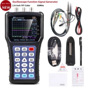 JDS6052S 50MHz 2CH Handheld Oscilloscope Function Signal Generator 2.8" Display - Picture 1 of 6