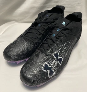 Under armour Blur Smoke Suede 2 Football Cleats Mens 14 Black 3027978 001 - Picture 1 of 9
