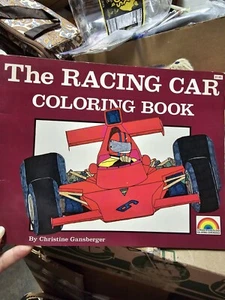 The Racing Car Coloring Book 1974 Vintage Nice Piece - Picture 1 of 4