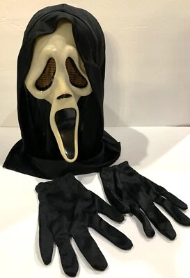 Scream GHOSTFACE Costume MASK & GLOVES Easter Unlimited 88490 HOODED Full Head - Image 1 of 4