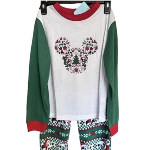 2pc.Disney's Mickey Mouse Christmas Pajama Set Boy/Unisex Size 12/large - Picture 1 of 6