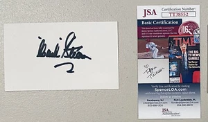 Hank Stram Signed Autographed 3x5 Card JSA Cert Football HOF Kansas City Chiefs - Picture 1 of 1