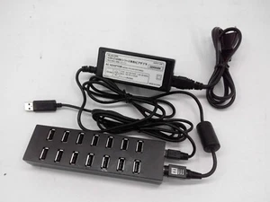 1.5m with Elecom USB hub 2.0 16 port AC adapter black U2H-Z16SBK - Picture 1 of 3