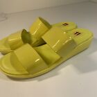 Hush Puppies Sun Yellow Brite Jells 2 Band Sandals Slide Womens Size 11