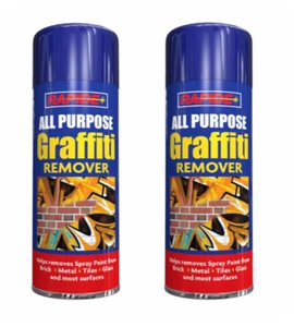2 x 250ML GRAFFITI REMOVER SPRAY HELP TO REMOVE PAINT FORM MOST SURFACE. - Picture 1 of 1