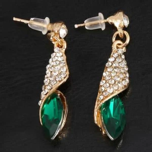 Fashion Chic Rhinestone Crystal Eardrop Pendant Club Ladies 4Colors Jewelry FW - Picture 1 of 13