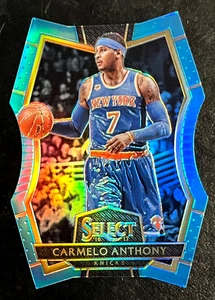 Select Carmelo Anthony 2016-17 azul claro Prizm troquelado SP #'d 167/199 - Imagen 1 de 6