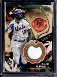 2024 Topps Holiday Ronny Mauricio Rookie Holiday Jersey Relic Mets NM-MINT - Picture 1 of 2