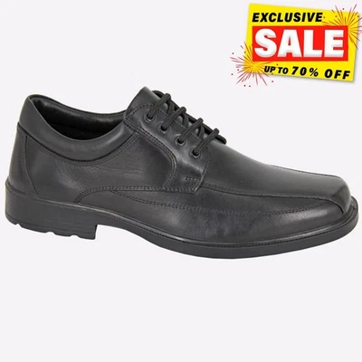 Roamers Eustis Clásico Hombre Estilo Informal Piel Impermeable Zapatos Negros - Imagen 1 de 2