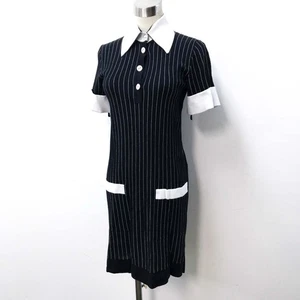 Vestido Prendas para el torso Chanel P51624 15S a rayas con cuello manga corta negro/blanco 34 - Imagen 1 de 11