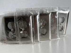 Pass & Seymour SS82 glatt 302SS Metall Wandplatte 2 Gang Steckdose Buchse Stck 5 - Bild 1 von 2
