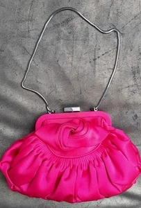 Coast Evening Bag Handbag Event Wedding Fuschia Pink Pewter Small - Picture 1 of 8