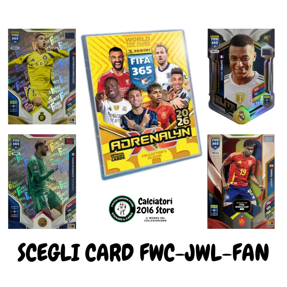 Panini Adrenalyn XL FIFA 365 2026 - Card Base a scelta ATM-FWC-JWL-FAN