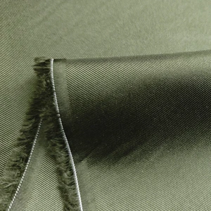 39 Inch X 45 Inch 14 Momme Army Green Silk Twill Fabric For Gown Scarves Ties - Picture 1 of 6